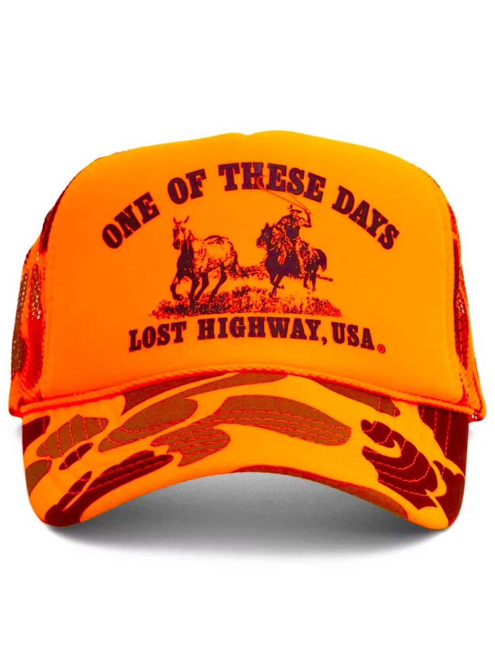 One of These Days Lost Highway Trucker, Orange Camo